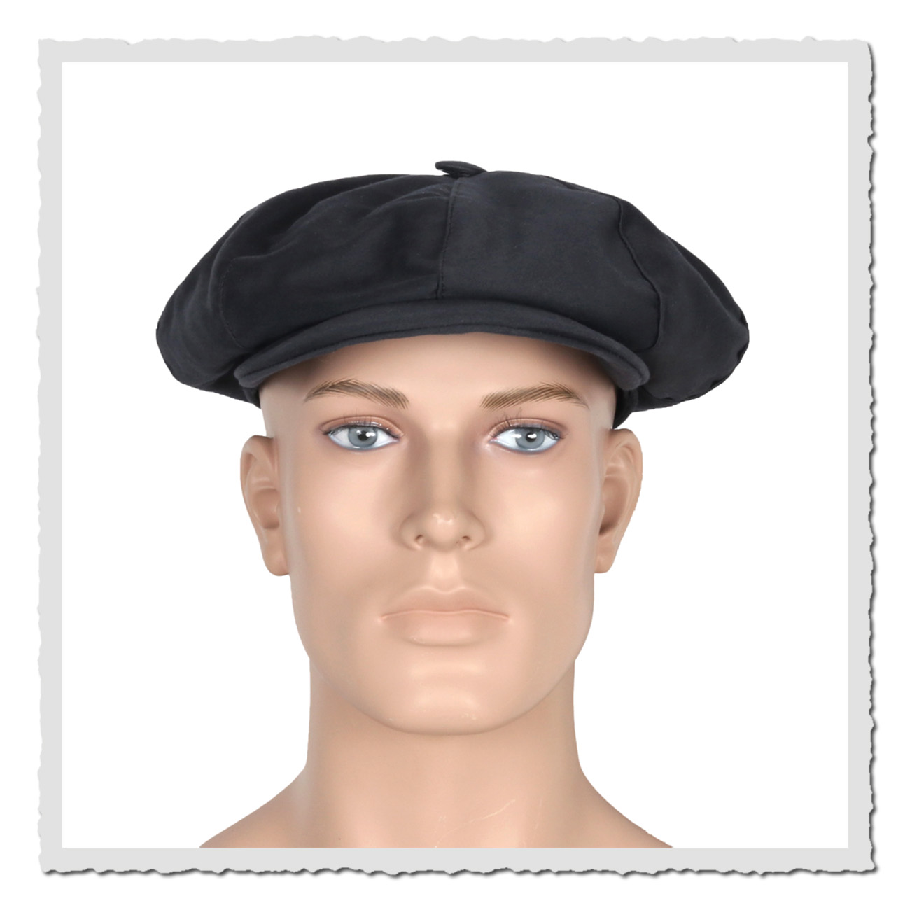 Anthrazitfarbene Ballonmütze von Retronia – stilvolle Flatcap im Retro-Design